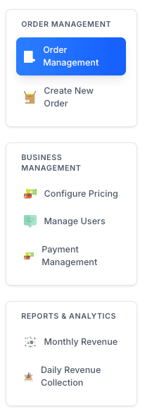 goCleanX Navigation Interface