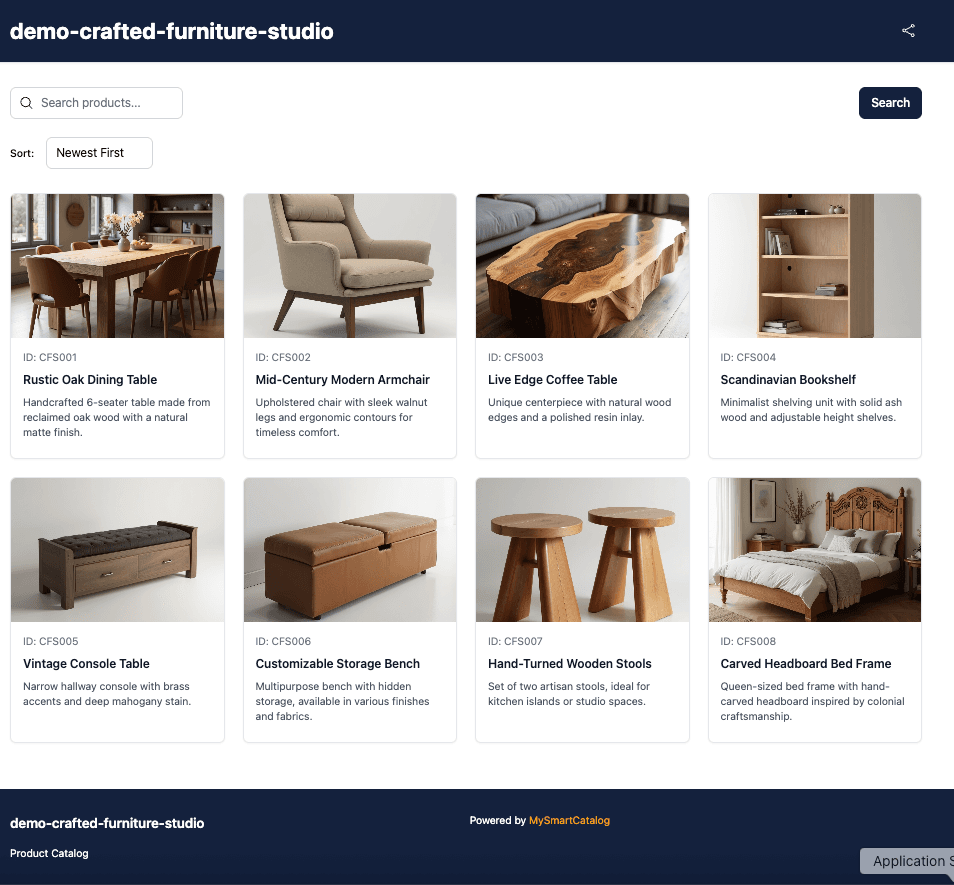 Crafted Furniture Studio Demo