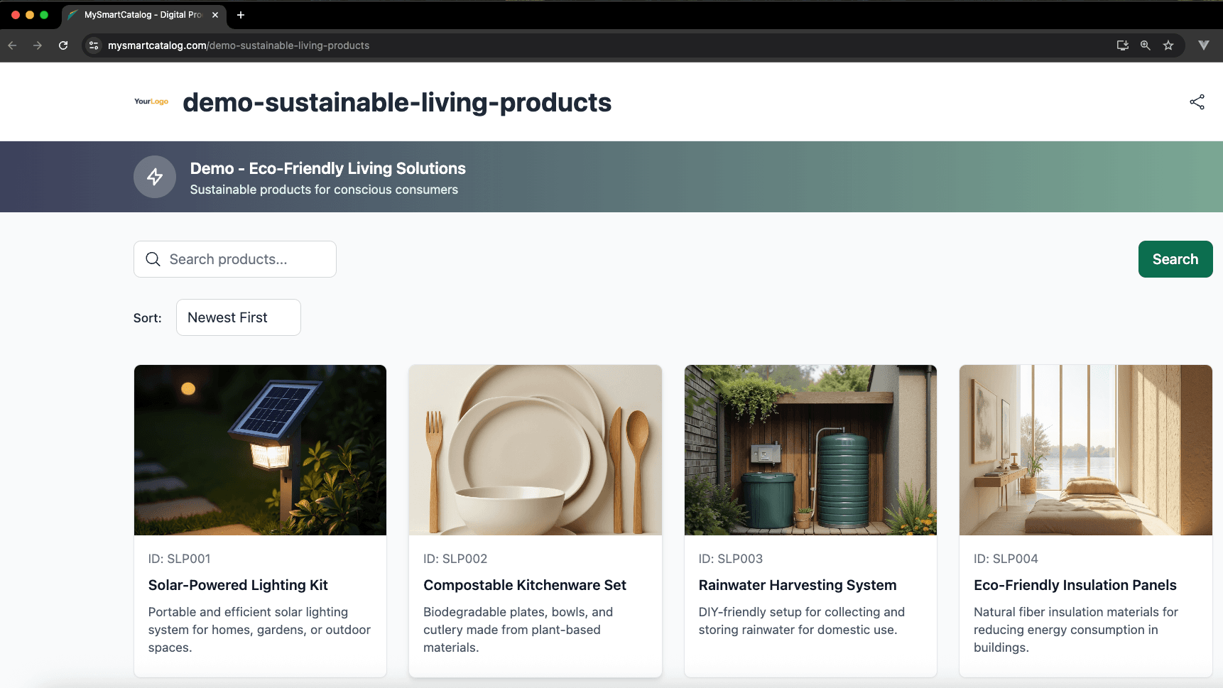 Sustainable Living Products Demo